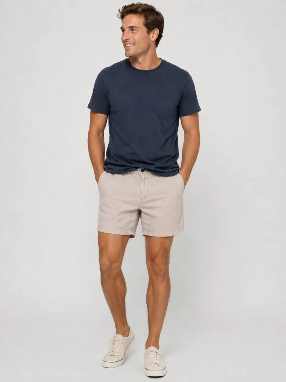 Men's Faherty Tradewinds Shorts Linen Organic Cotton Size 40 Dorset Sand